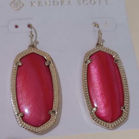Kendra Scott Red Mother of Pearl Elle Earrings - Picture 13 of 16